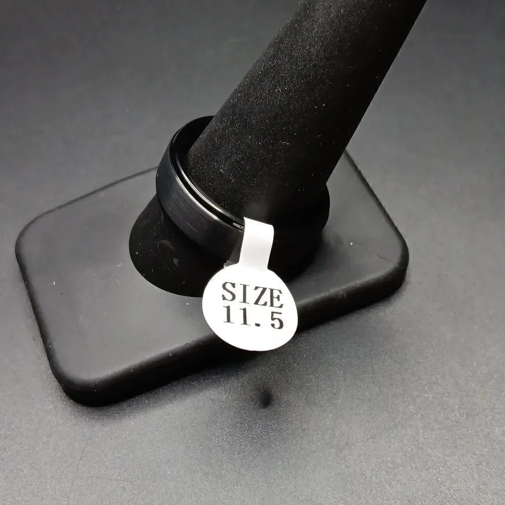 New Tungsten Carbide Black Brushed Wedding Men's Ring Size‎ 11.5
